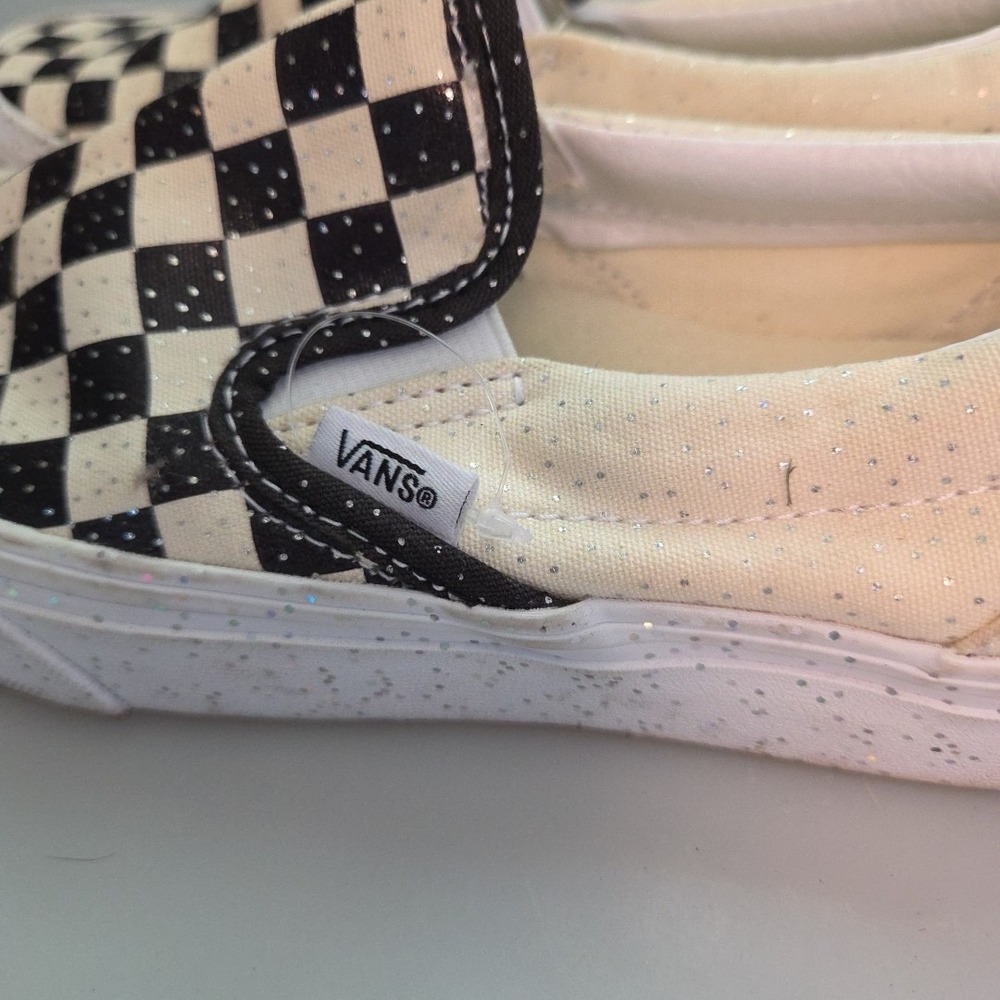 VANS‎ off the wall Sneaker Classic Slip-On Checkerboard glittter size 6 - Picture 3 of 5
